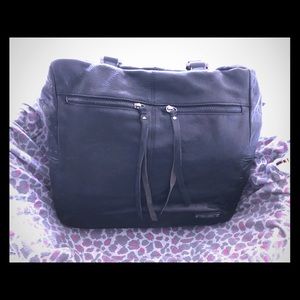 l.a.m.b. Houndstooth Gusseted Black Tote